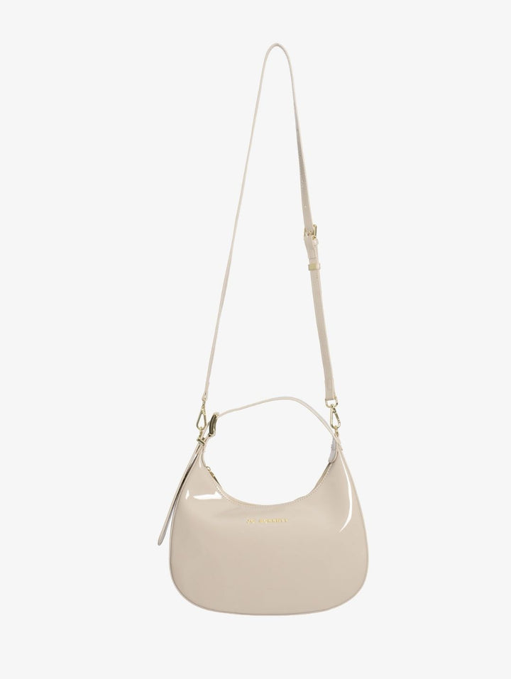 Abby Patent Leather Scooped Bag - Dusty Pink