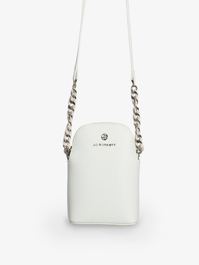 Alex Logo Cellphone Crossbody Pouch - White