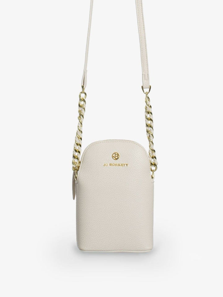 Alex Logo Cellphone Crossbody Pouch - Cream