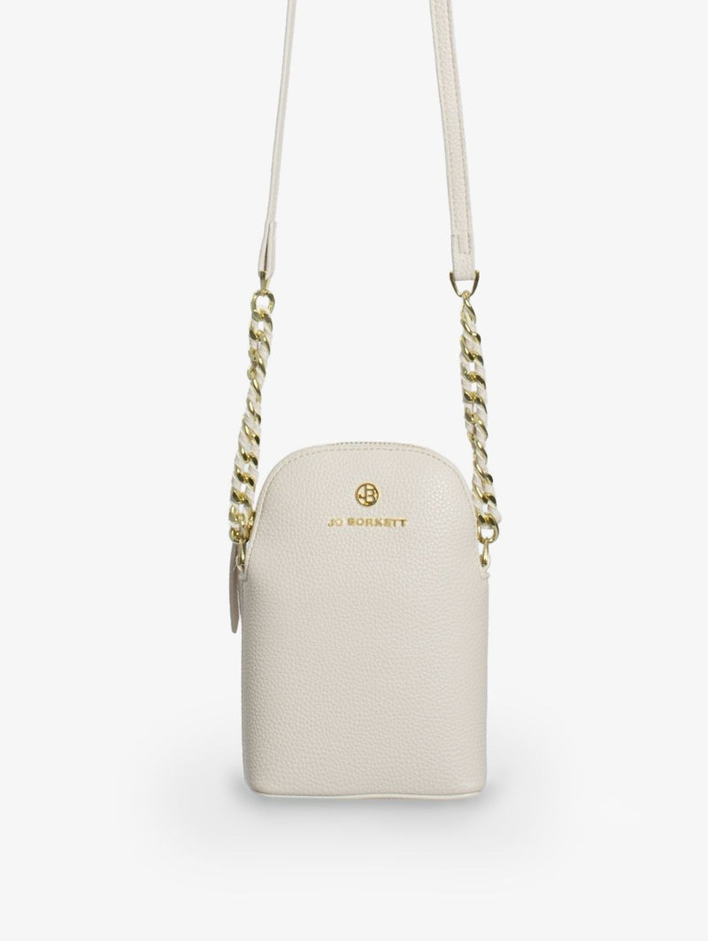 Alex Logo Cellphone Crossbody Pouch - Cream