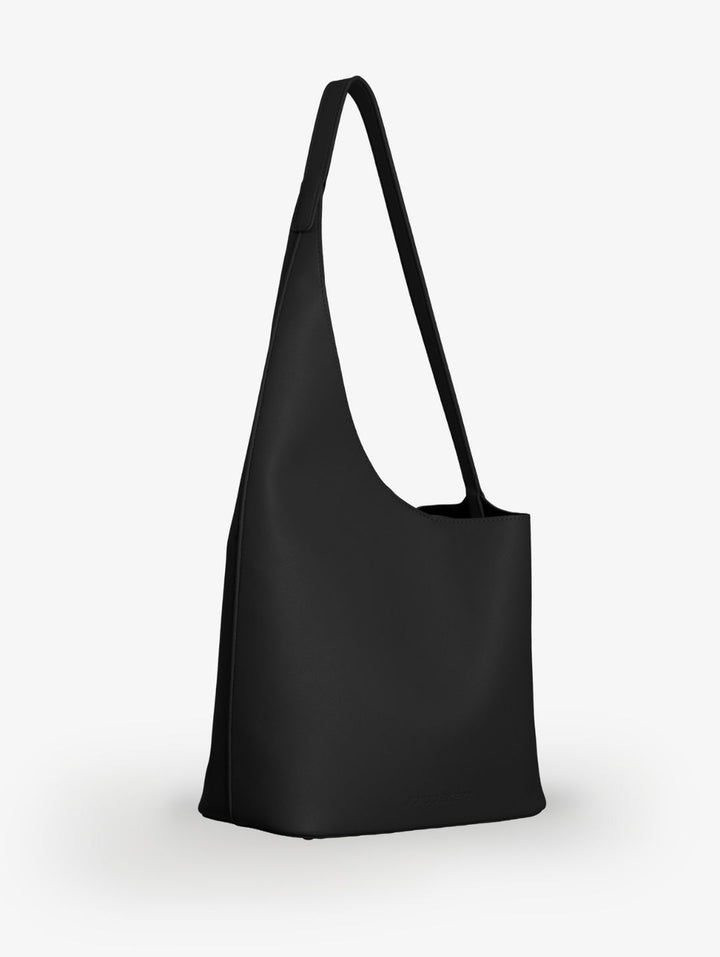 Lara Asymmetrical Tote Bag - Black