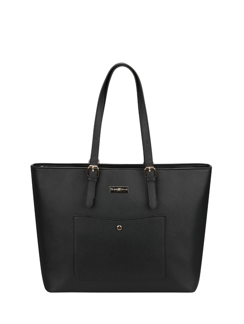 Madame 15.6"Laptop Tote Bag - Black