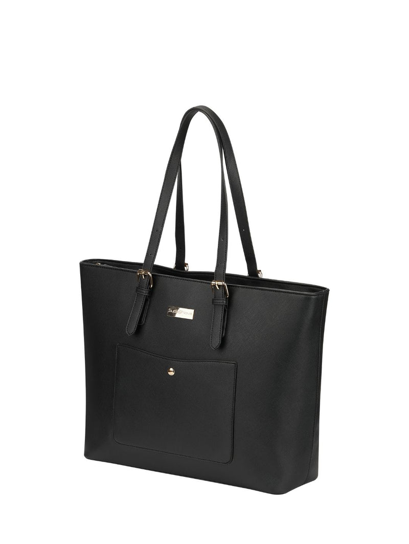 Madame 15.6"Laptop Tote Bag - Black