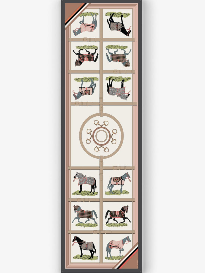 Horse Silk Touch Scarf - Pink