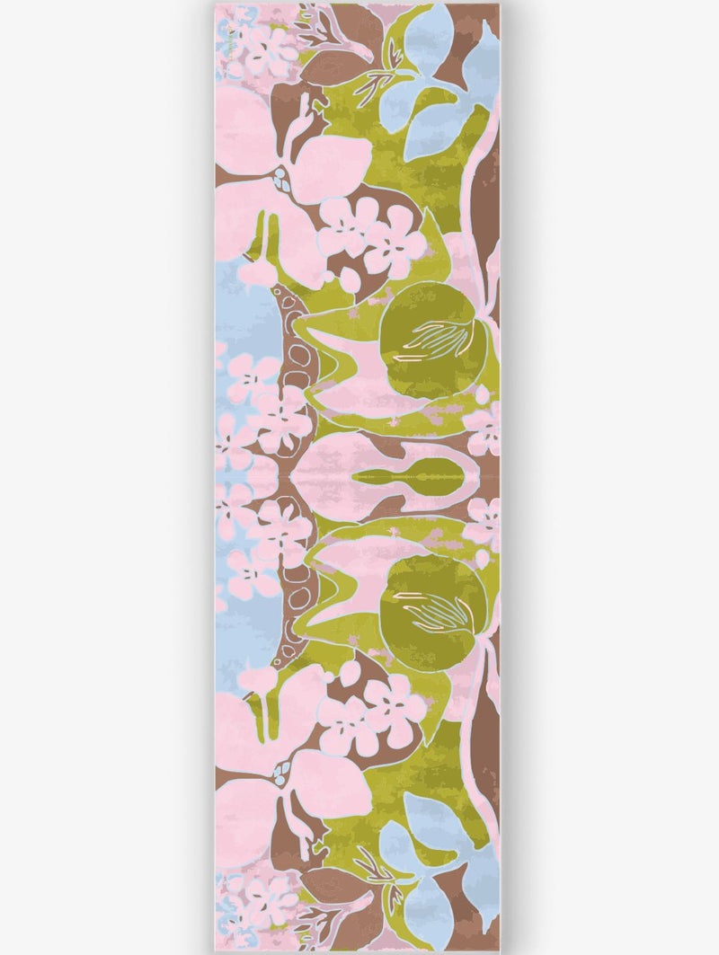 Soft Floral Rectangular Silk Touch Scarf - Multi