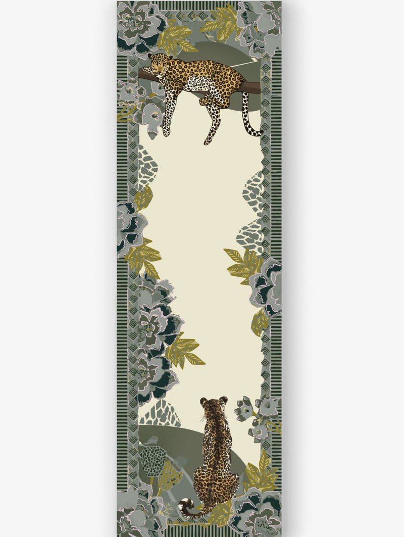Lazy Leopard Rectangular Silk Touch Scarf - Multi