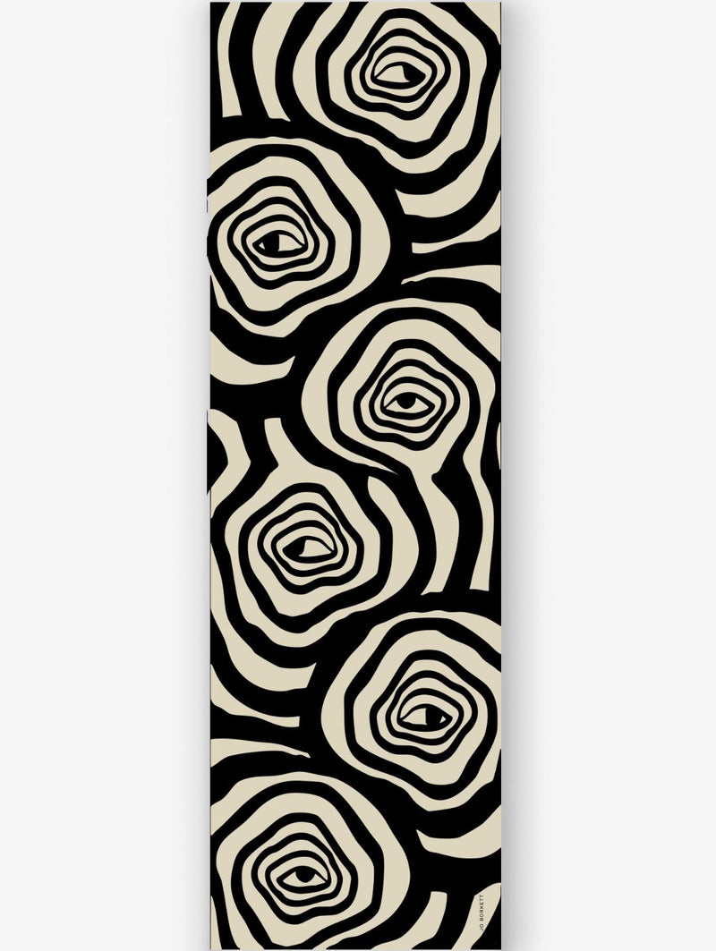Zebra Eye Rectangular Silk Touch Scarf - Black/Cream