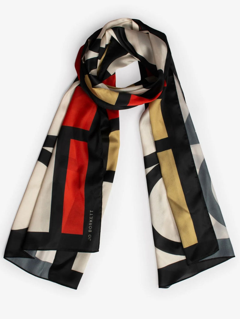 Silk Touch Mid Century Design Scarf - Multi