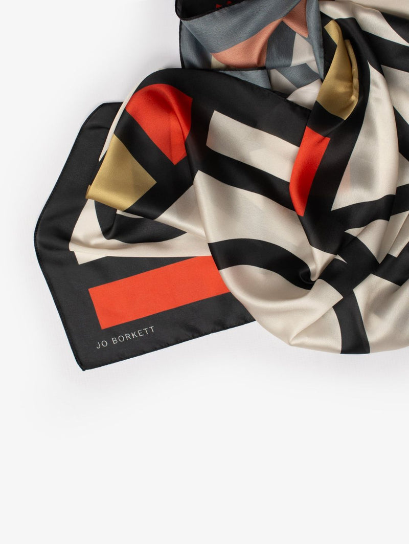 Silk Touch Mid Century Design Scarf - Multi