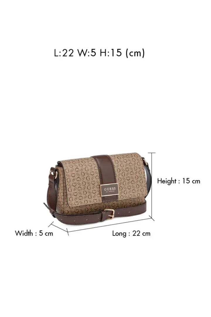 Isabella Flap Crossbody Bag - Brown