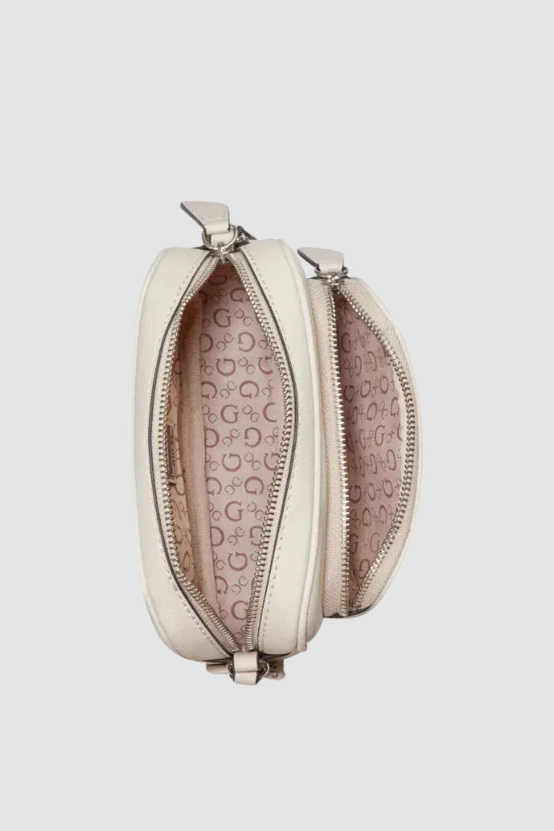Joella Mini Double Zip Crossbody Bag - Stone