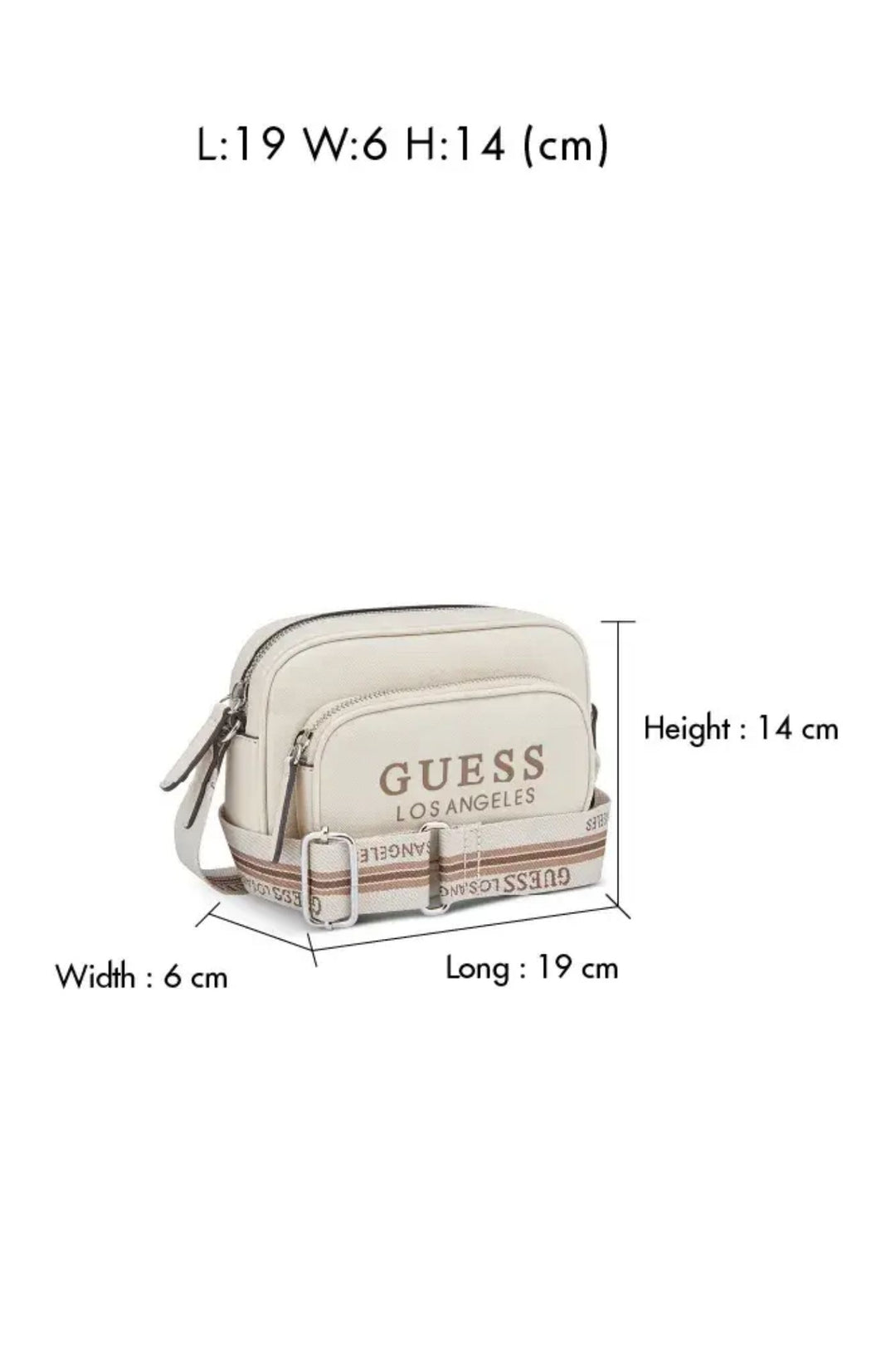 Joella Mini Double Zip Crossbody Bag - Stone