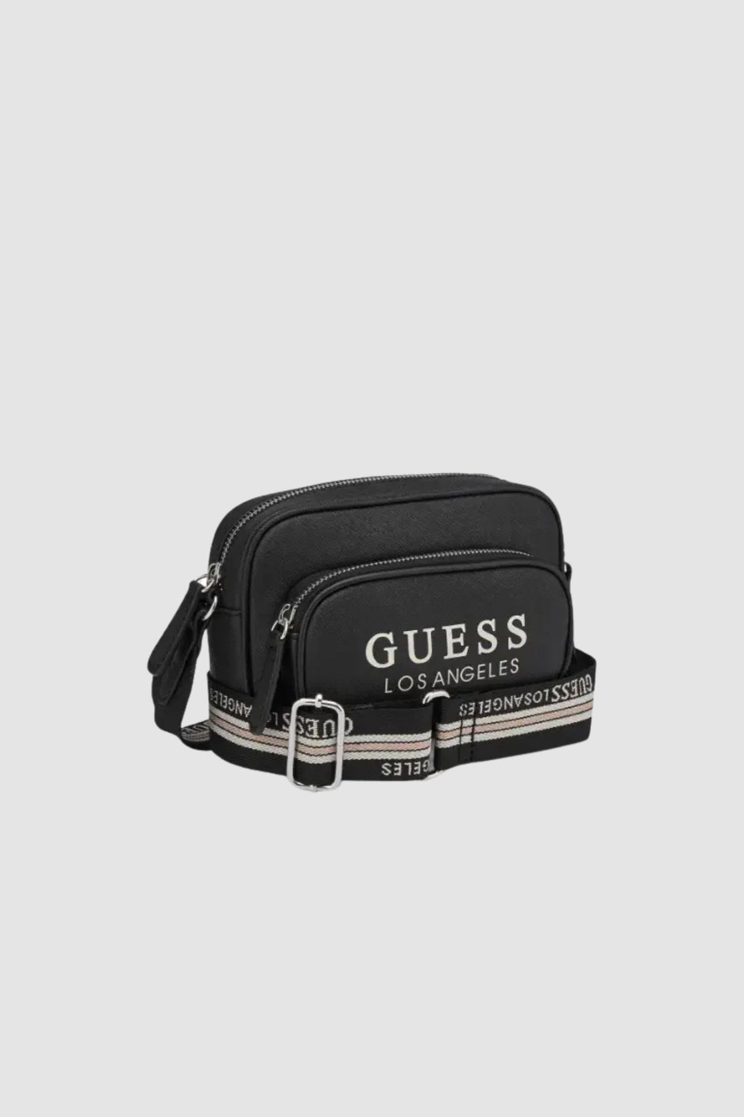 Joella Mini Double Zip Crossbody Bag - Black