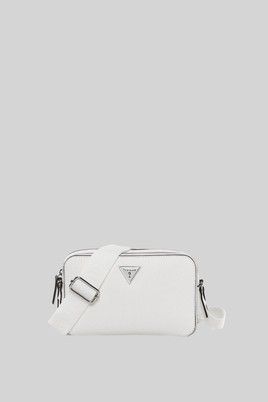 Viviette Mini Double Zip Crossbody Bag - White