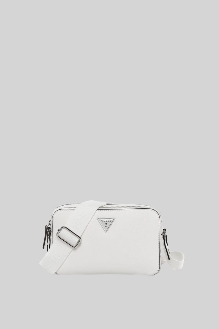 Viviette Mini Double Zip Crossbody Bag - White