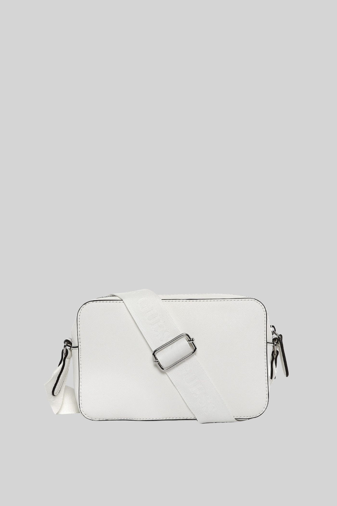 Viviette Mini Double Zip Crossbody Bag - White