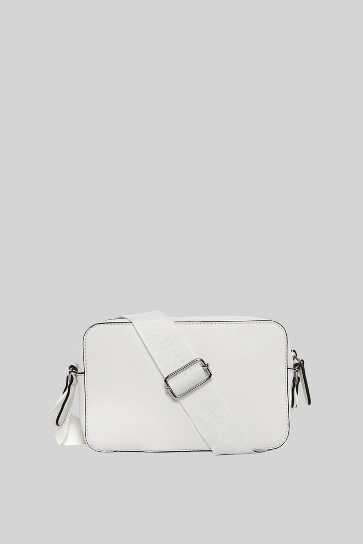 Viviette Mini Double Zip Crossbody Bag - White