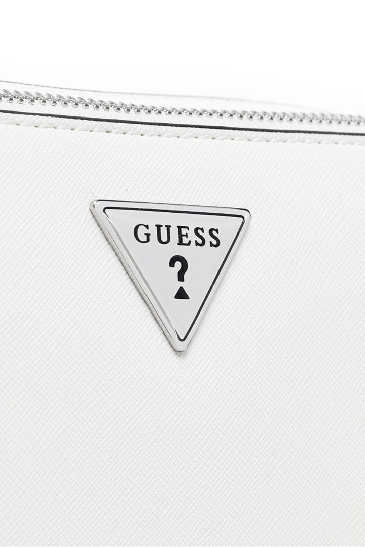 Viviette Mini Double Zip Crossbody Bag - White