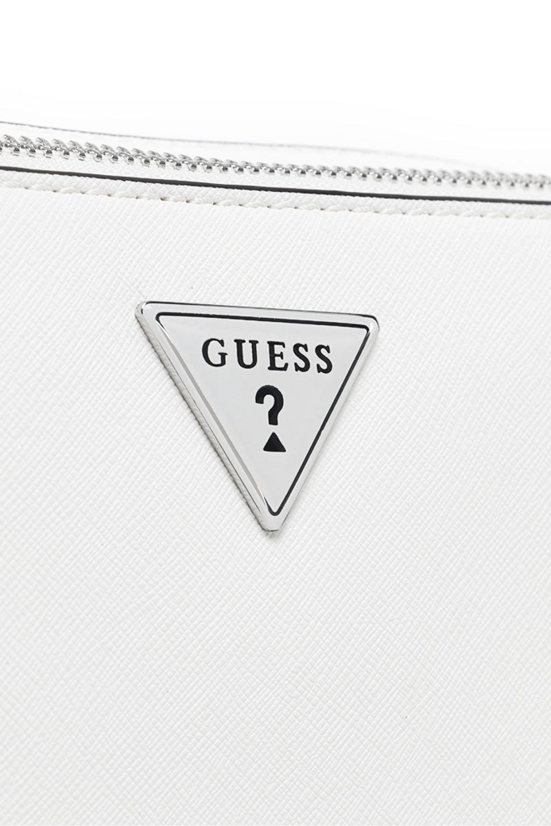 Viviette Mini Double Zip Crossbody Bag - White