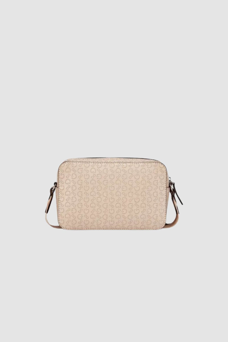 Viviette Mini Double Zip Crossbody Bag - Latte