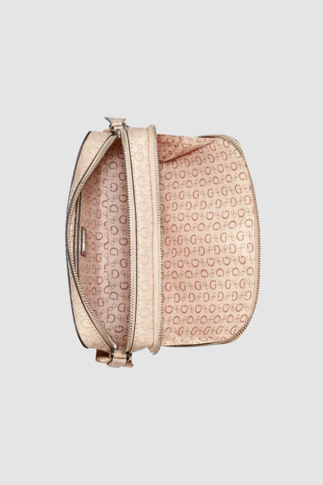 Viviette Mini Double Zip Crossbody Bag - Latte