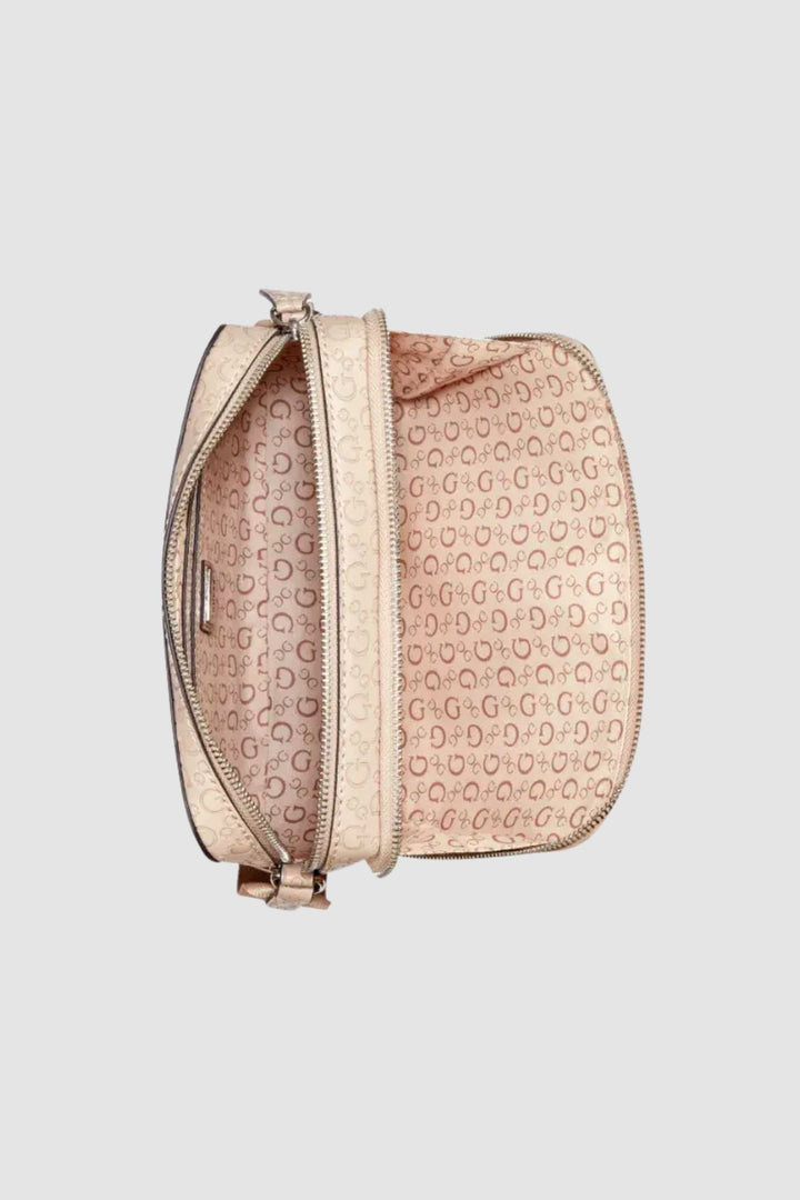 Viviette Mini Double Zip Crossbody Bag - Latte
