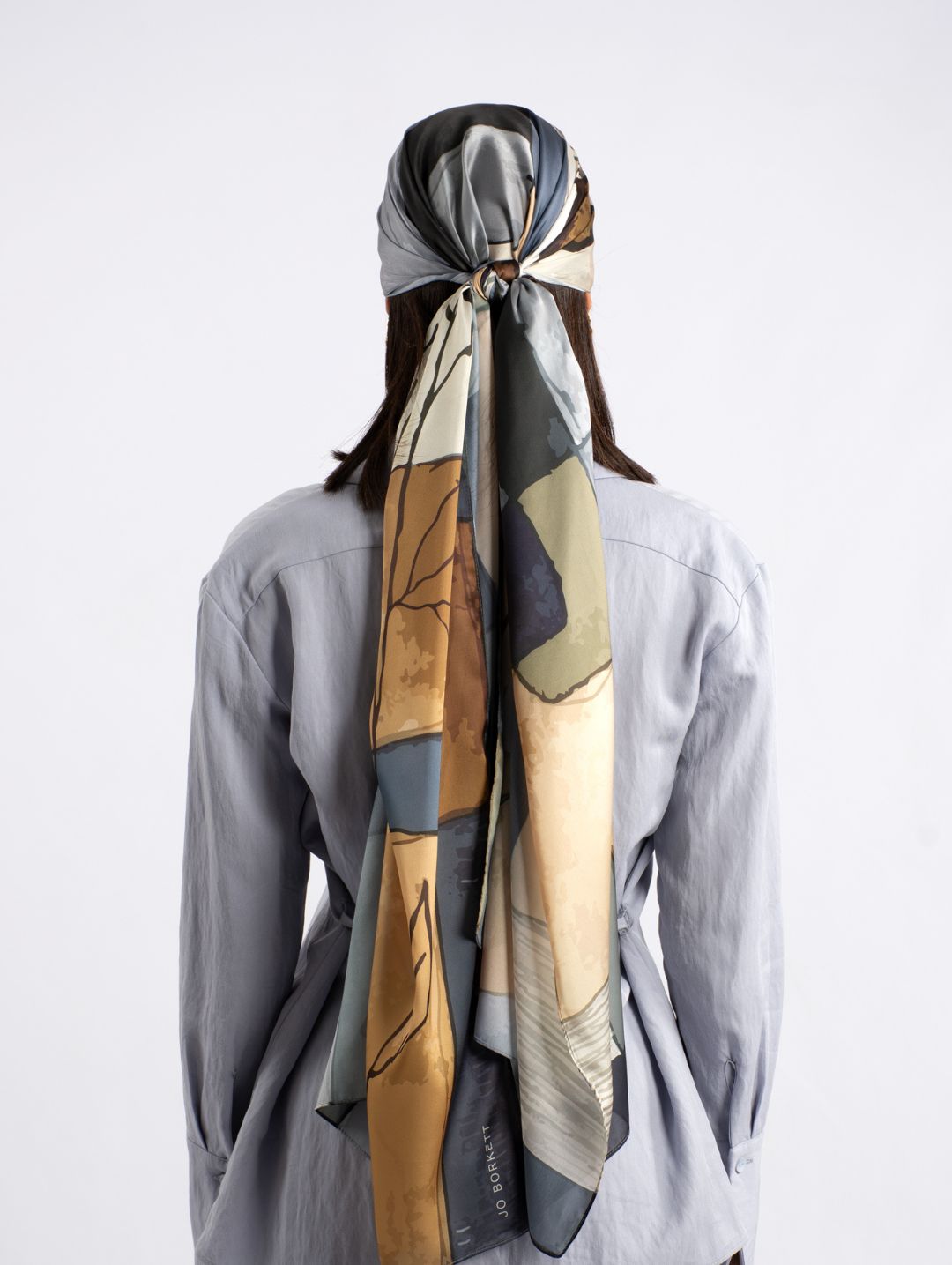 Dried Poppy Rectangular Silk Touch Scarf - Multi