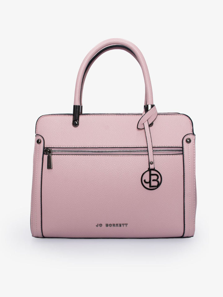 Carolyn Front Zip Tote Bag - Light Pink