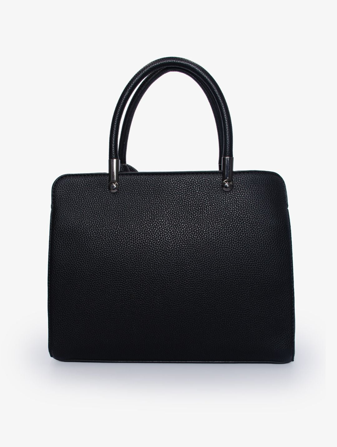 Carolyn Front Zip Tote Bag - Black