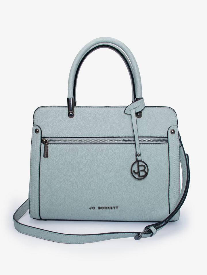 Carolyn Front Zip Tote Bag - Mint
