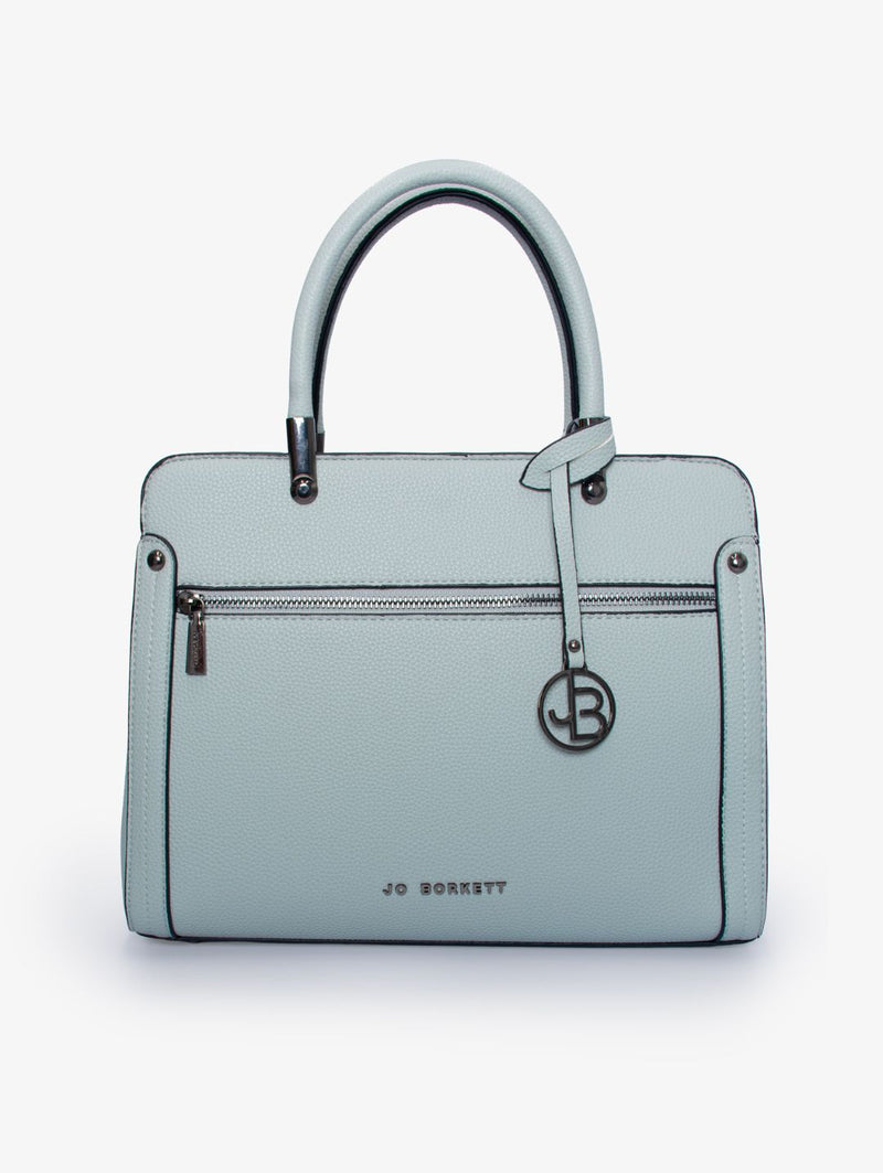 Carolyn Front Zip Tote Bag - Mint