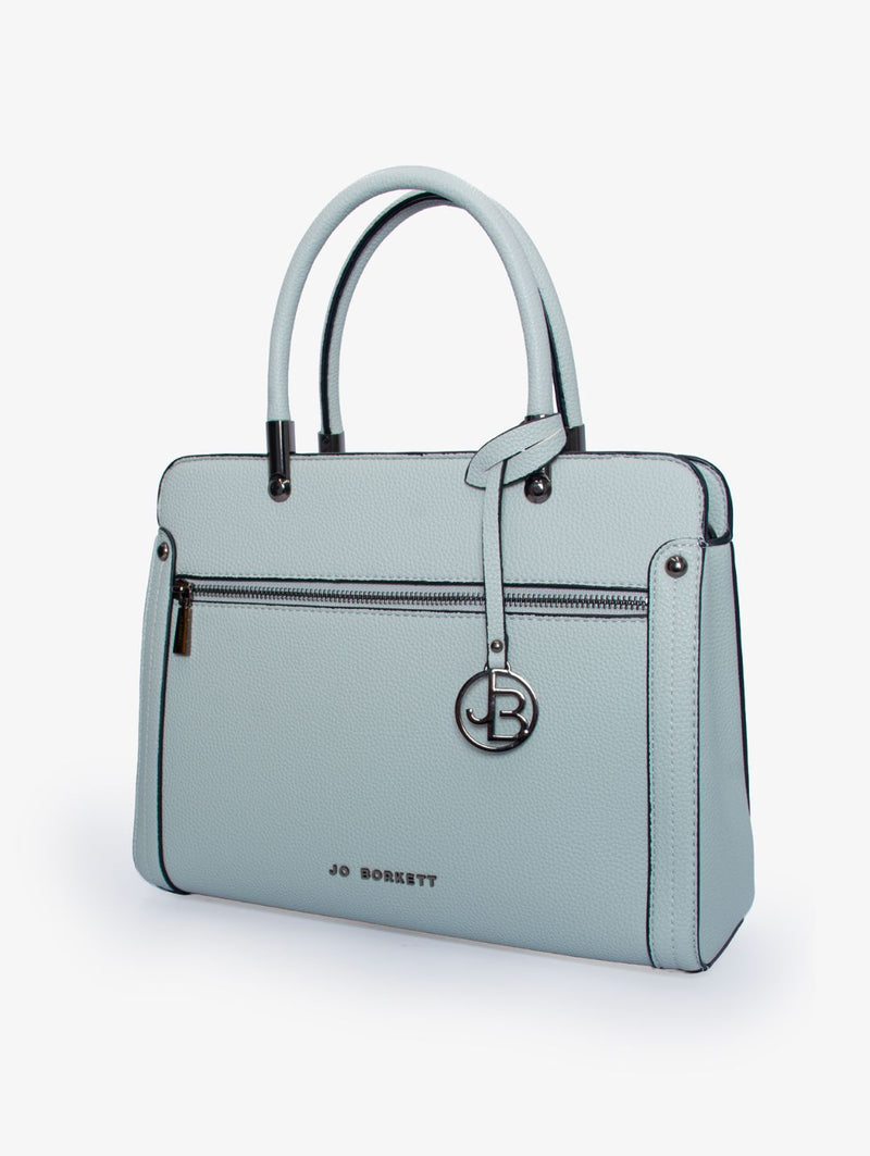 Carolyn Front Zip Tote Bag - Mint