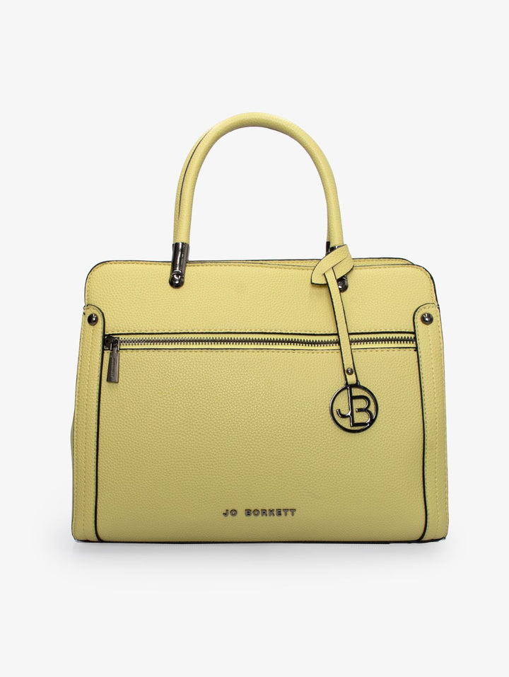 Carolyn Front Zip Tote Bag - Butter Yellow