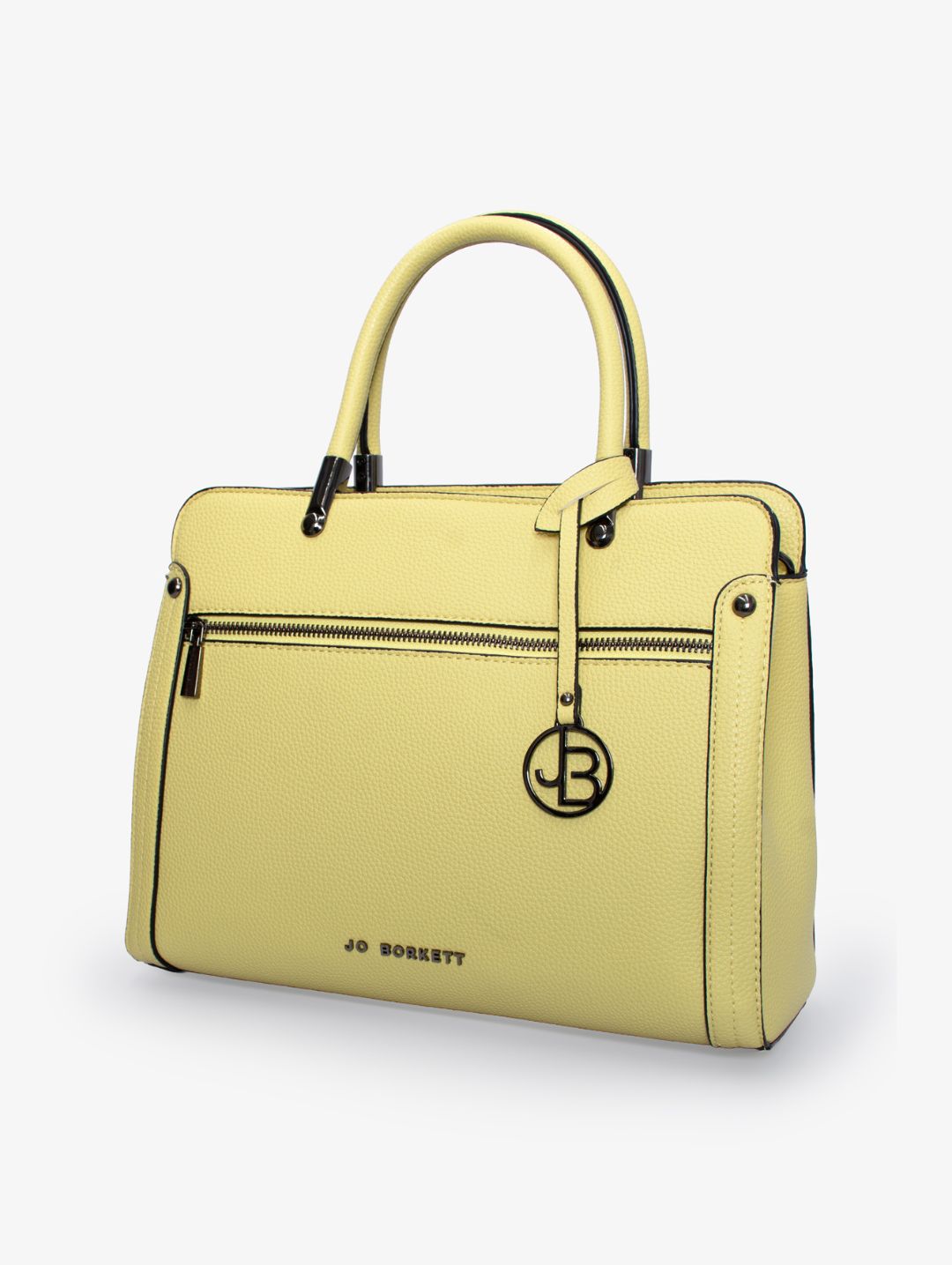 Carolyn Front Zip Tote Bag - Butter Yellow