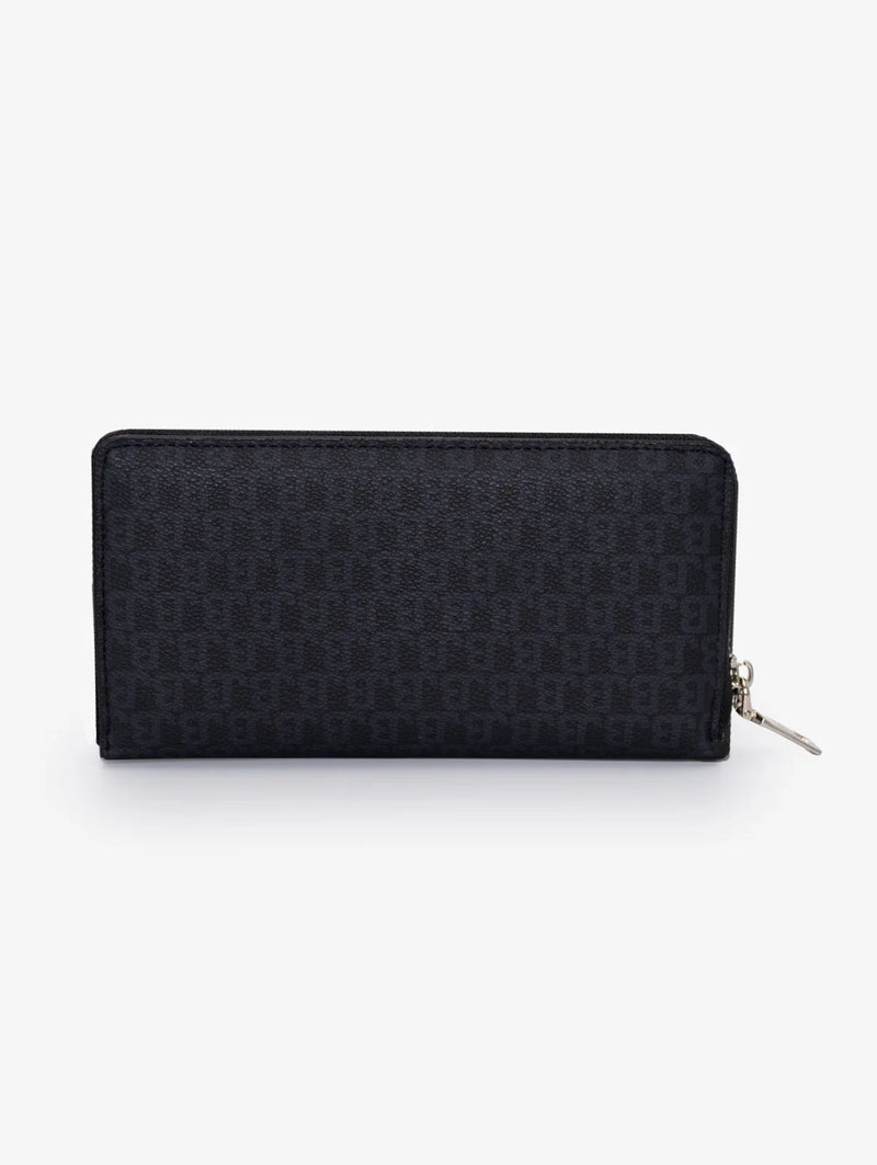 Rachel Logo Monogram Wallet - Black