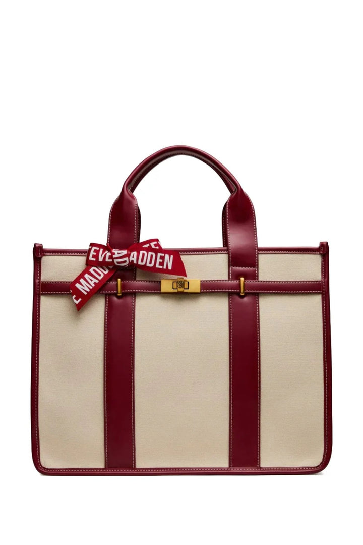 Bwebber Large Canvas Tote - Cranberry
