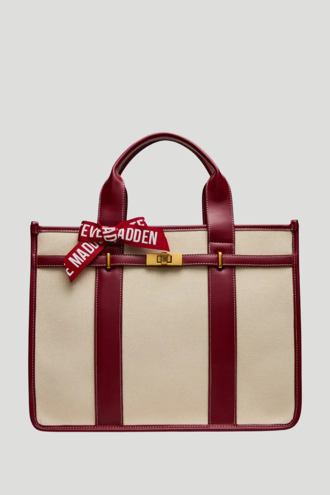 Bwebber Large Canvas Tote - Cranberry