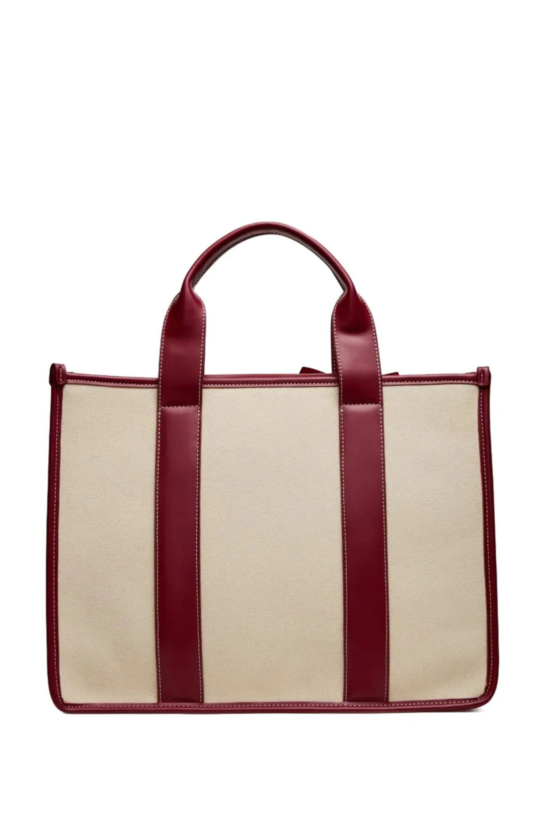 Bwebber Large Canvas Tote - Cranberry