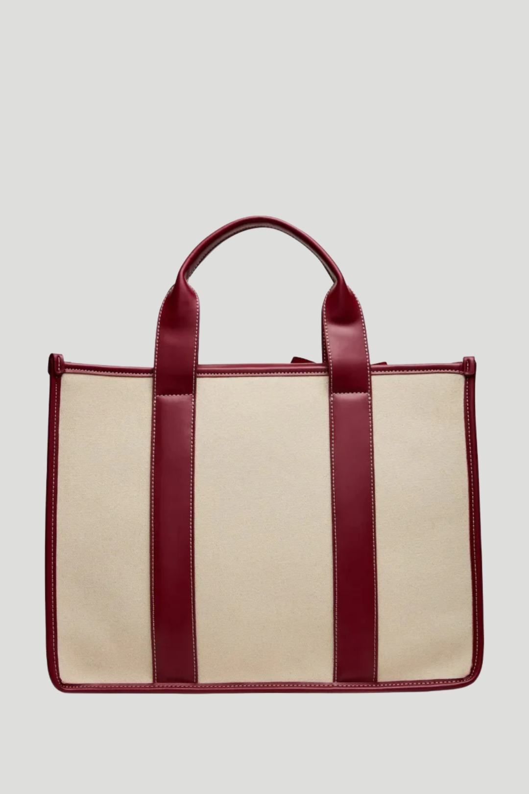 Bwebber Large Canvas Tote - Cranberry