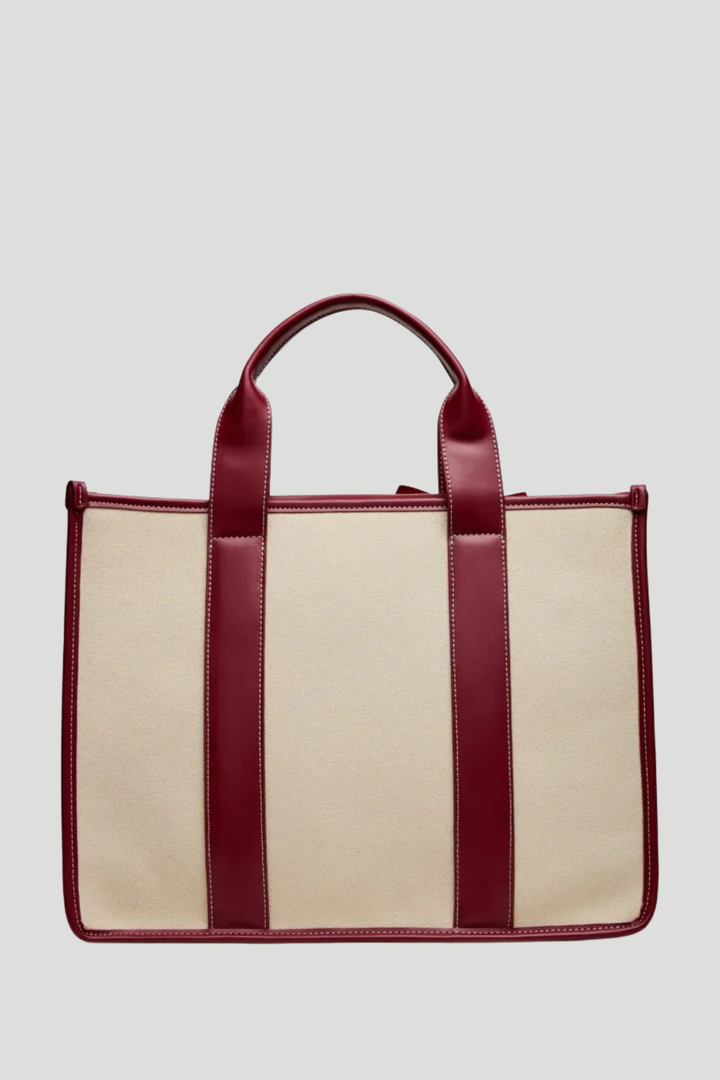 Bwebber Large Canvas Tote - Cranberry