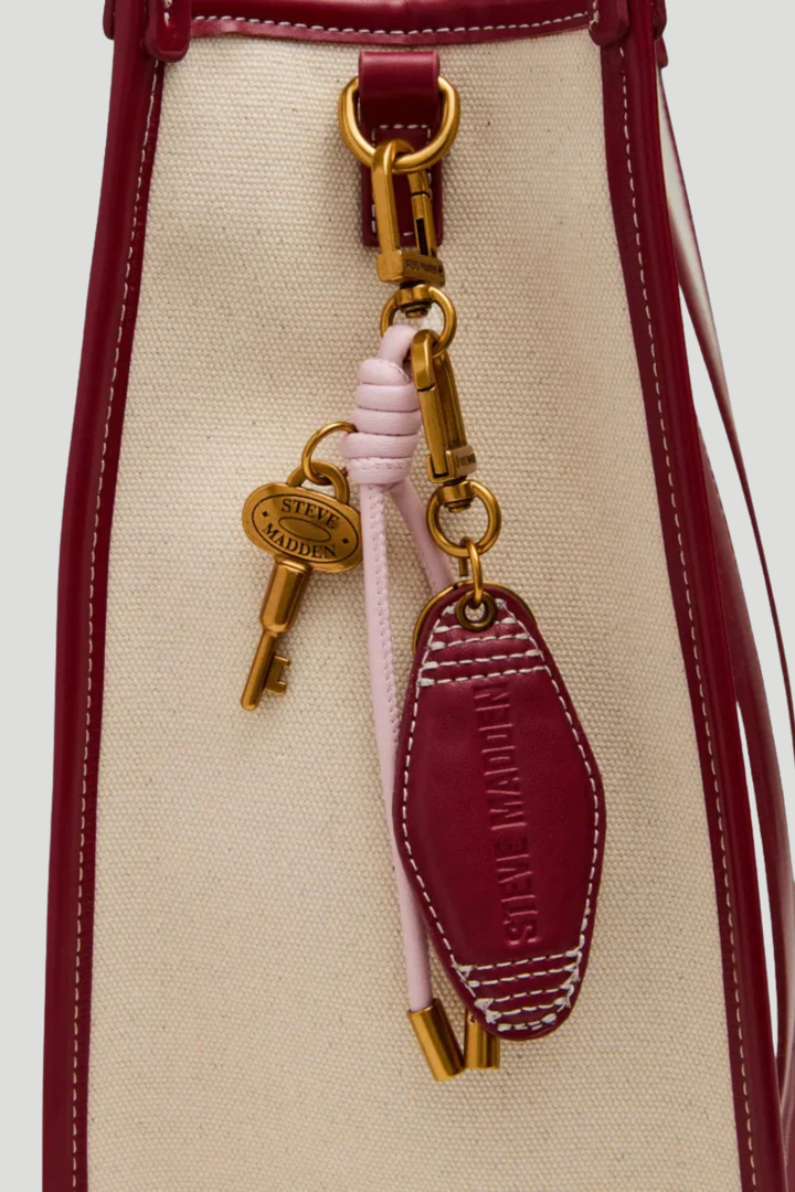 Bwebber Large Canvas Tote - Cranberry