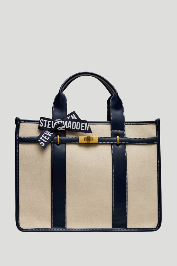 Bwebber Large Canvas Tote - Navy