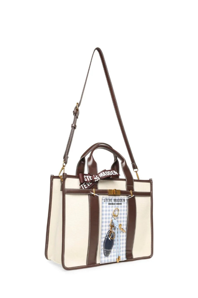 Bwebber Large Canvas Tote - Chocolate