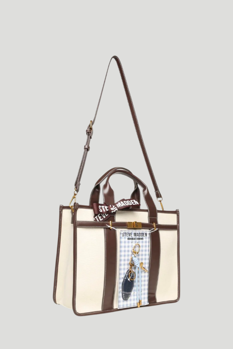 Bwebber Large Canvas Tote - Chocolate