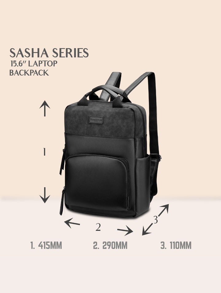 Sasha 15.6" Laptop Backpack - Black
