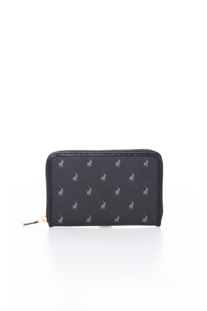 Iconic Medium Zip Around Purse - Black