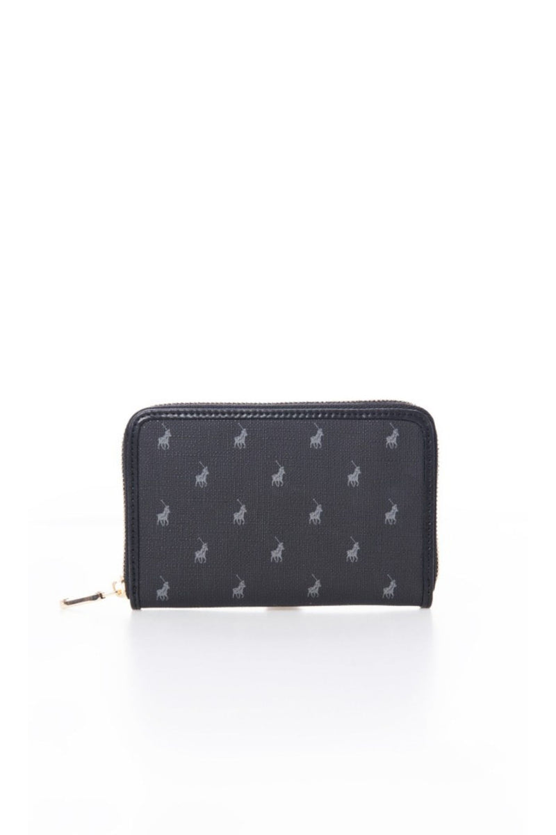 Iconic Medium Zip Around Purse - Black