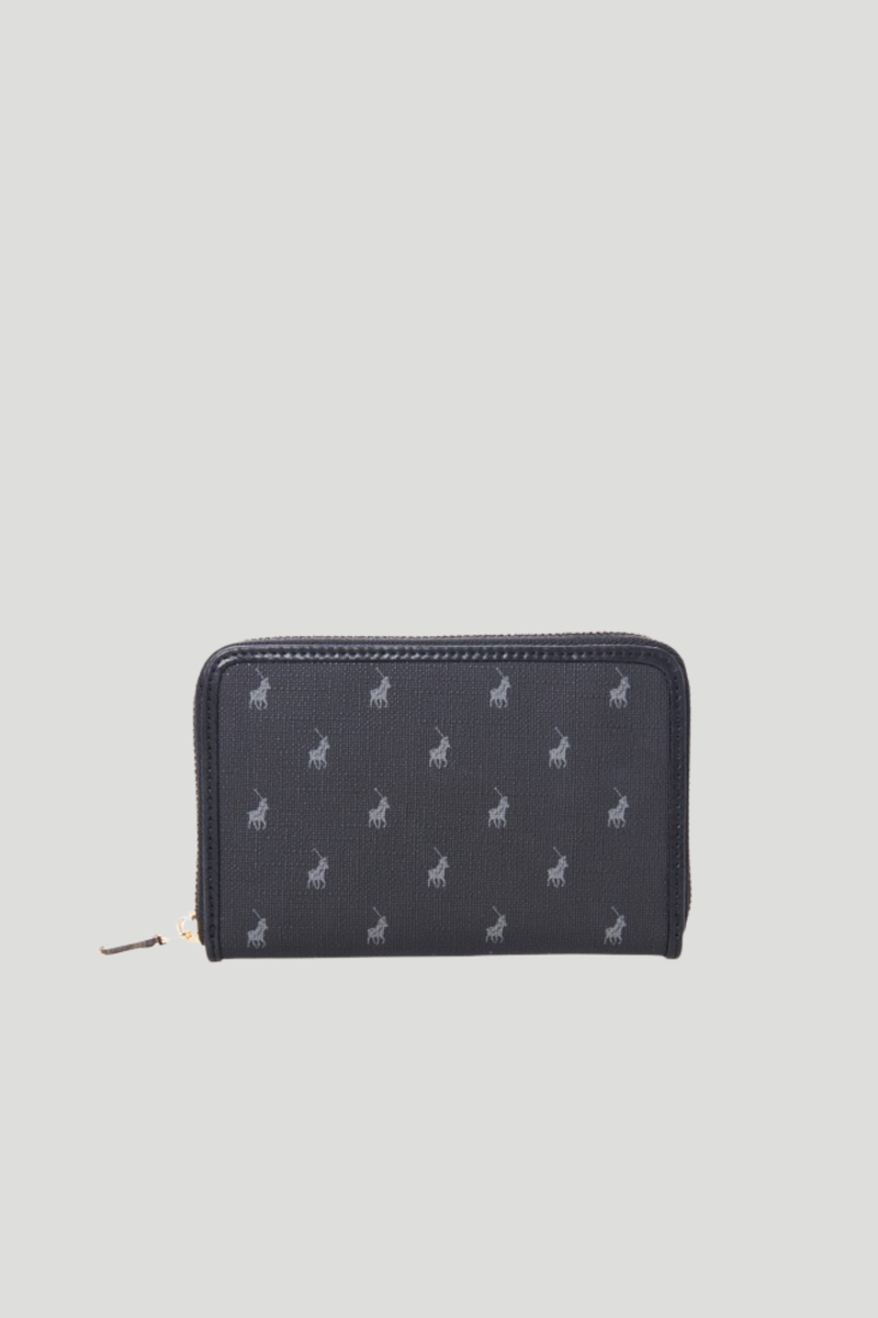 Iconic Medium Zip Around Purse - Black