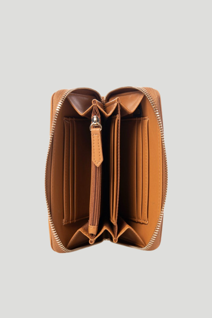 Zip Around Medium Purse - Brown