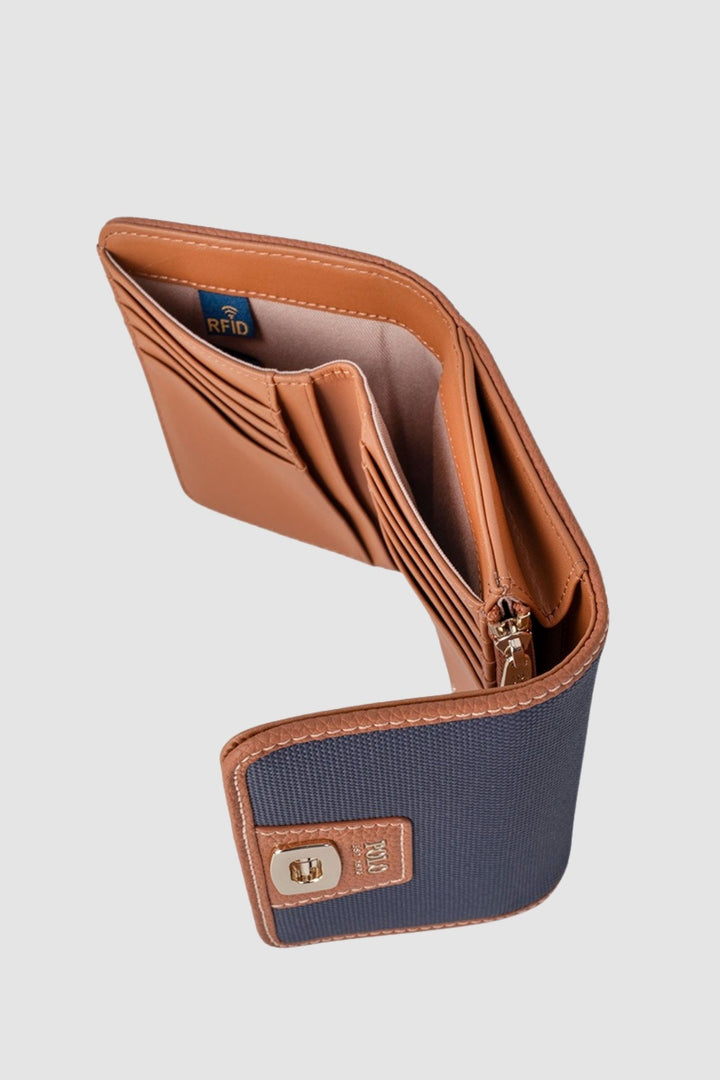 Cabana Medium Trifold Purse - Blue